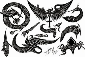 a reaper's scythe tattoo idea