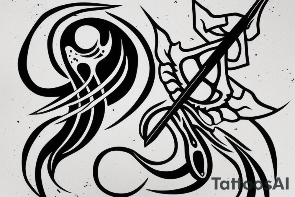 a reaper's scythe tattoo idea