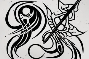 a reaper's scythe tattoo idea