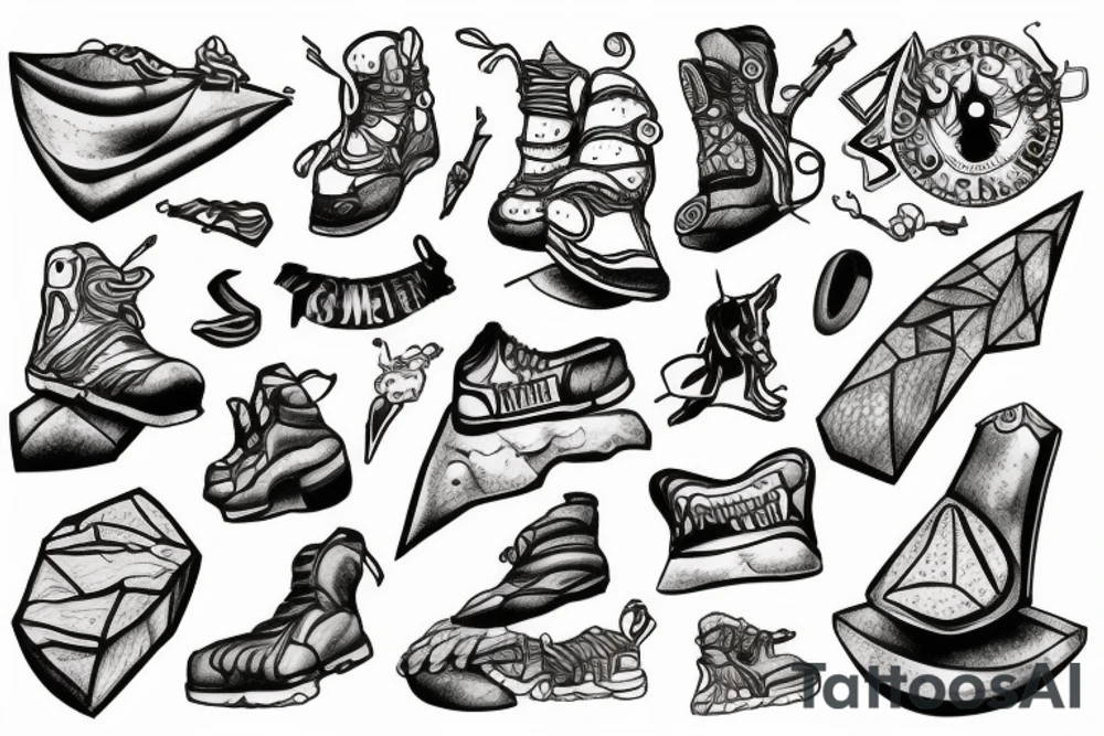 rock climbing tattoo idea