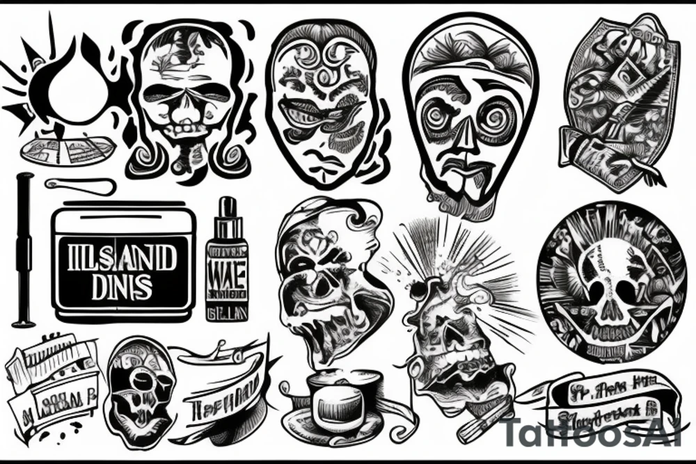 A man on an island tattoo idea