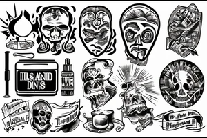 A man on an island tattoo idea