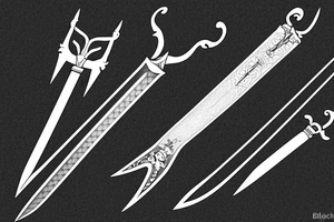 sword knife blade dagger fantasy tattoo idea
