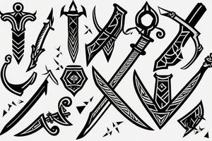 sword knife blade dagger tattoo idea