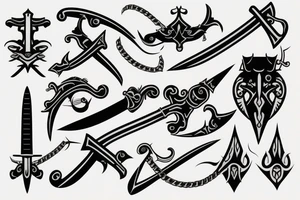 sword knife blade dagger tattoo idea