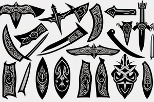 sword knife blade dagger tattoo idea