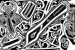 blade dagger tattoo idea