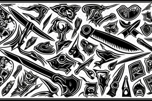 blade dagger tattoo idea