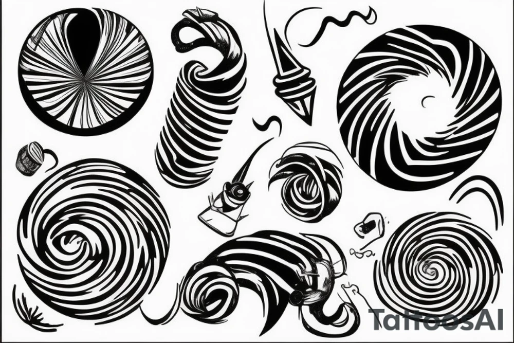 Atomic whirl tattoo idea