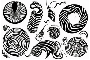 Atomic whirl tattoo idea