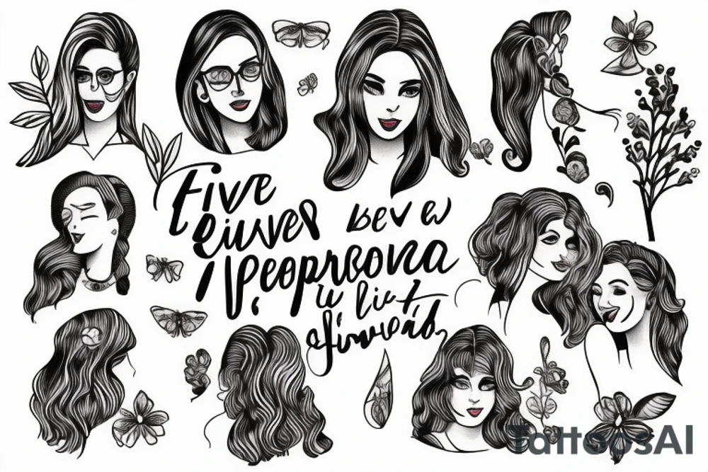 five girlfriends live in italy a better life.  Travel, freedom, sun, happiness and most importantly friendship tattoo idea