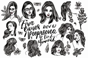 five girlfriends live in italy a better life.  Travel, freedom, sun, happiness and most importantly friendship tattoo idea