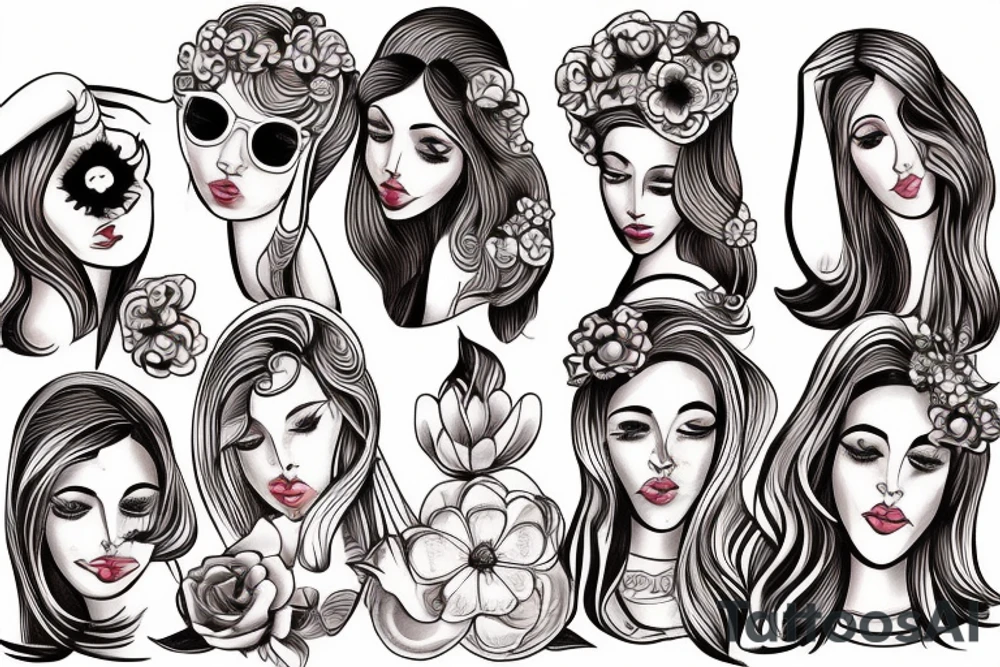 five girlfriends live in italy a better life.  Travel, freedom, sun, happiness and most importantly friendship tattoo idea