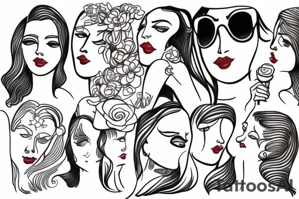 five girlfriends live in italy a better life.  Travel, freedom, sun, happiness and most importantly friendship tattoo idea
