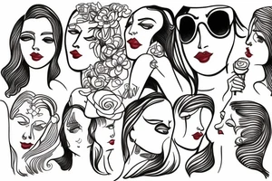 five girlfriends live in italy a better life.  Travel, freedom, sun, happiness and most importantly friendship tattoo idea