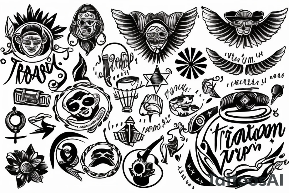 Travel, freedom, sun, happiness and most importantly friendship tattoo idea