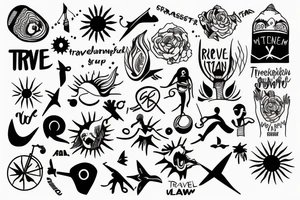 Travel, freedom, sun, happiness and most importantly friendship tattoo idea