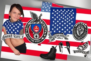 U.S. Army veteran flag soldier family mountains tattoo idea