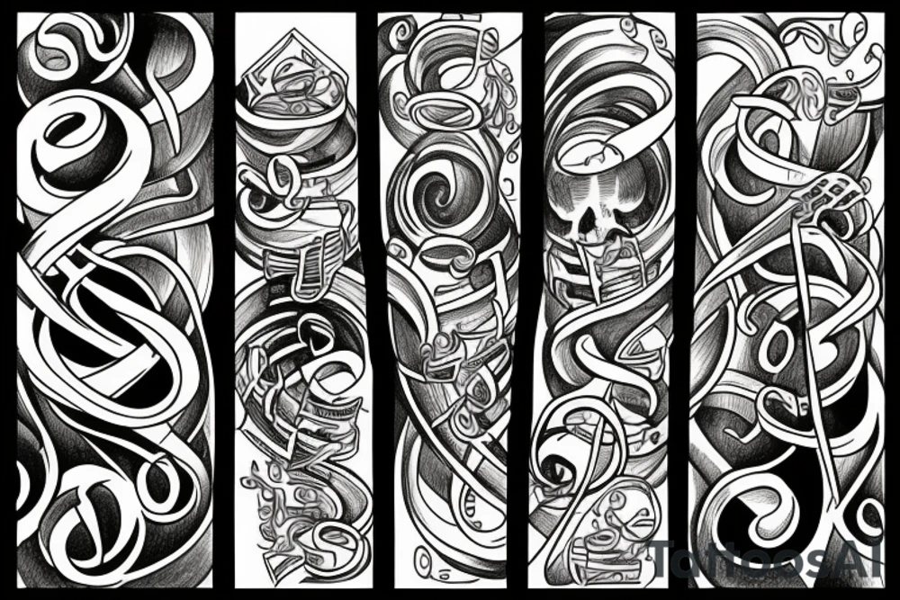 infinity music reading tattoo idea