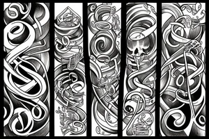 infinity music reading tattoo idea