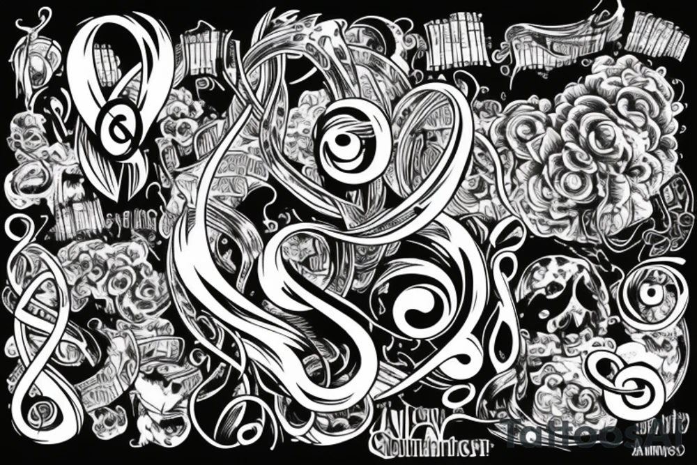 infinity music reading tattoo idea