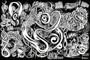 infinity music reading tattoo idea