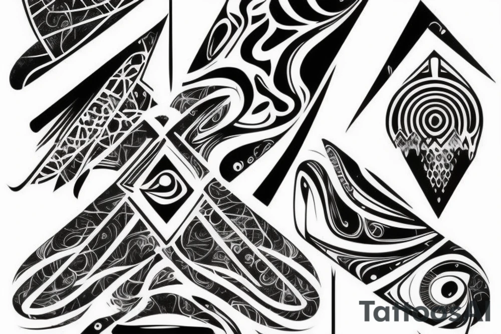 Молнии ударяются об глаз tattoo idea