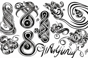 infinity, family, music tattoo idea