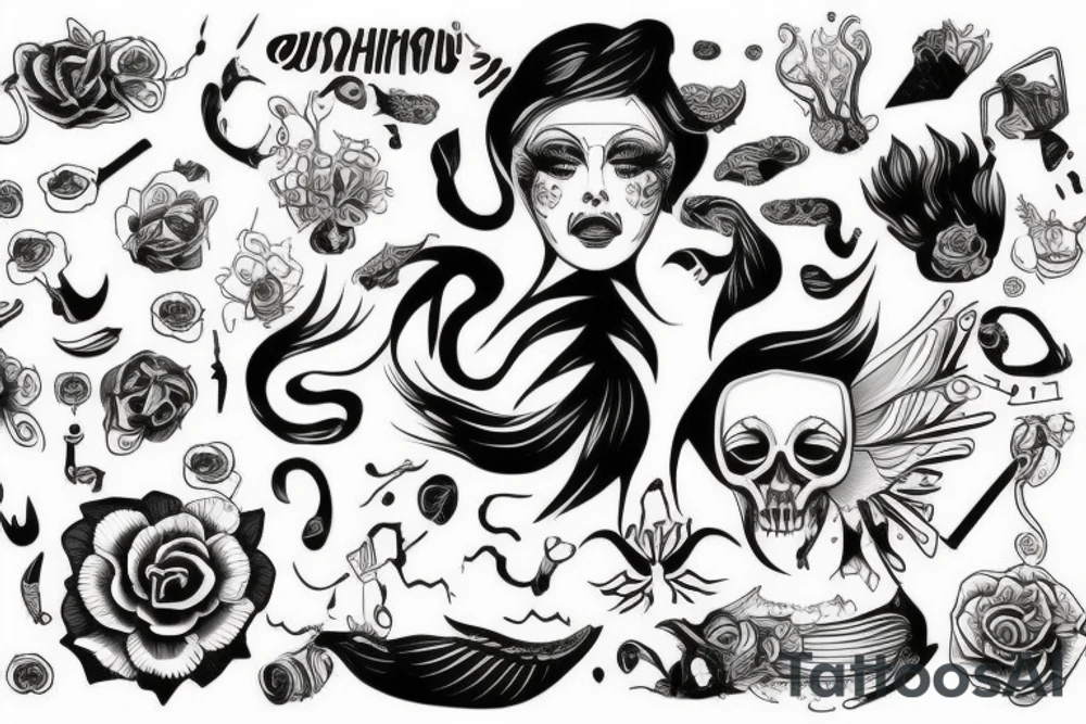 Молнии ударяются об глаз tattoo idea