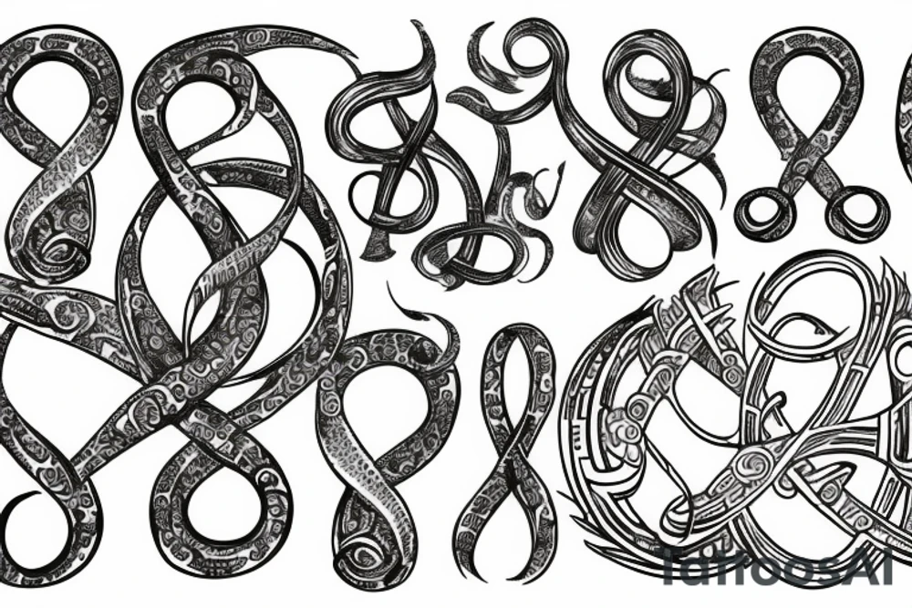 infinity symbol 
music
 books tattoo idea