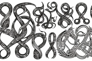 infinity symbol 
music
 books tattoo idea