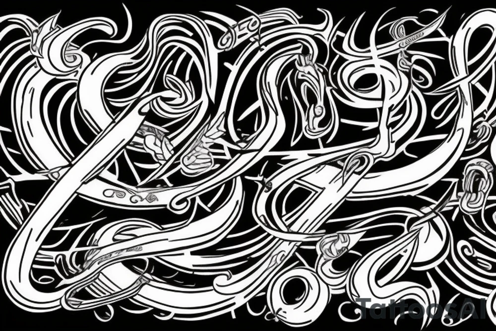 infinity symbol 
music
 books tattoo idea
