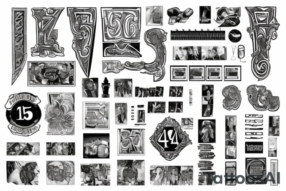Roman numerals 4/23/1957 tattoo idea