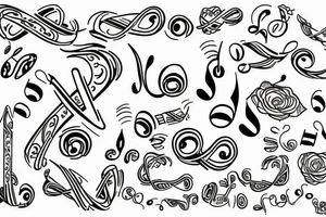 infinity, family, music notes, simple, autism tattoo idea