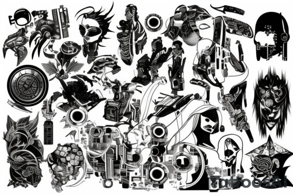 Cyberpunk tattoo idea