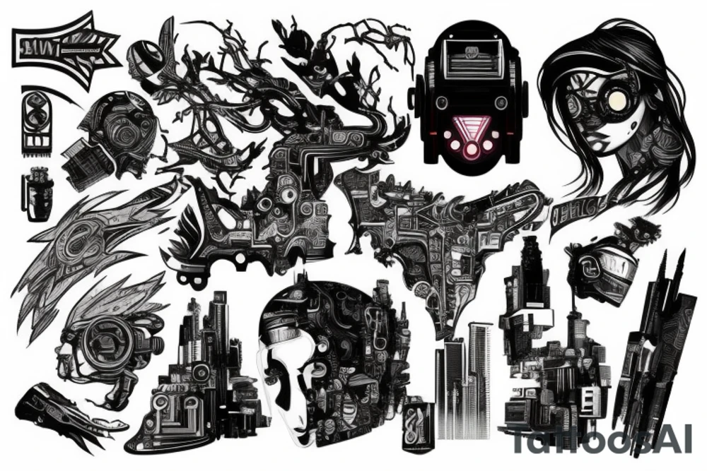 Cyberpunk tattoo idea