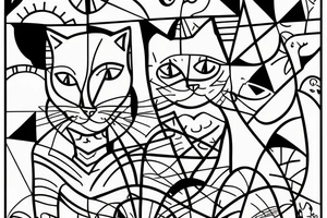 a cat working on a computer tattoo idea