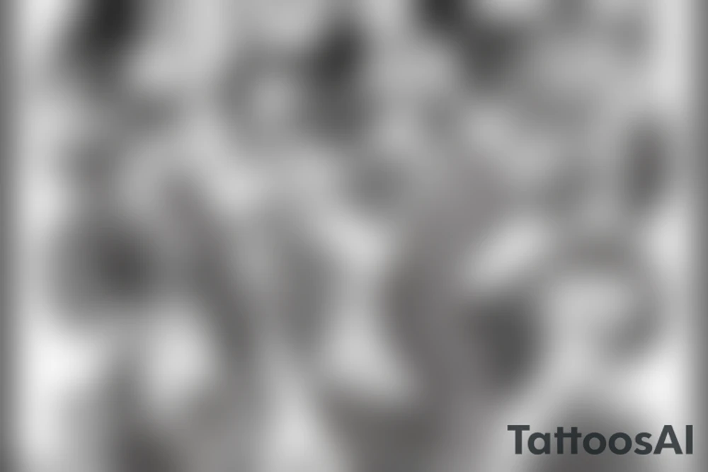 Mermaid with text banner tattoo idea