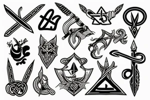 Trident and αναπνέω tattoo idea