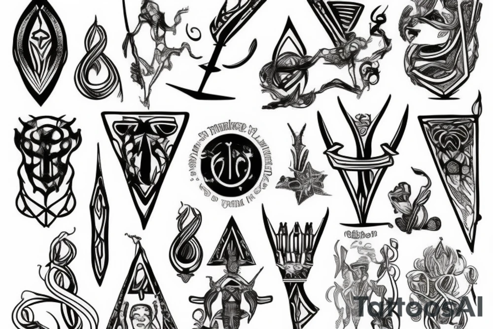 Trident and αναπνέω tattoo idea