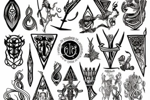 Trident and αναπνέω tattoo idea