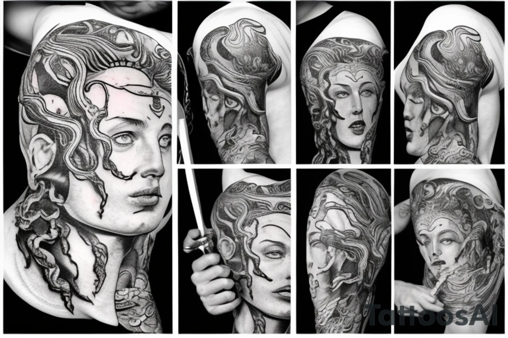 Medusa as a men tattoo idea