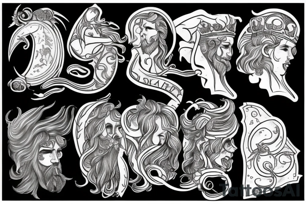 Poseidon and αναπνέω tattoo idea