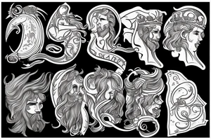 Poseidon and αναπνέω tattoo idea