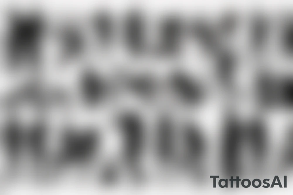 men silhouette with a representation of duality tattoo idea