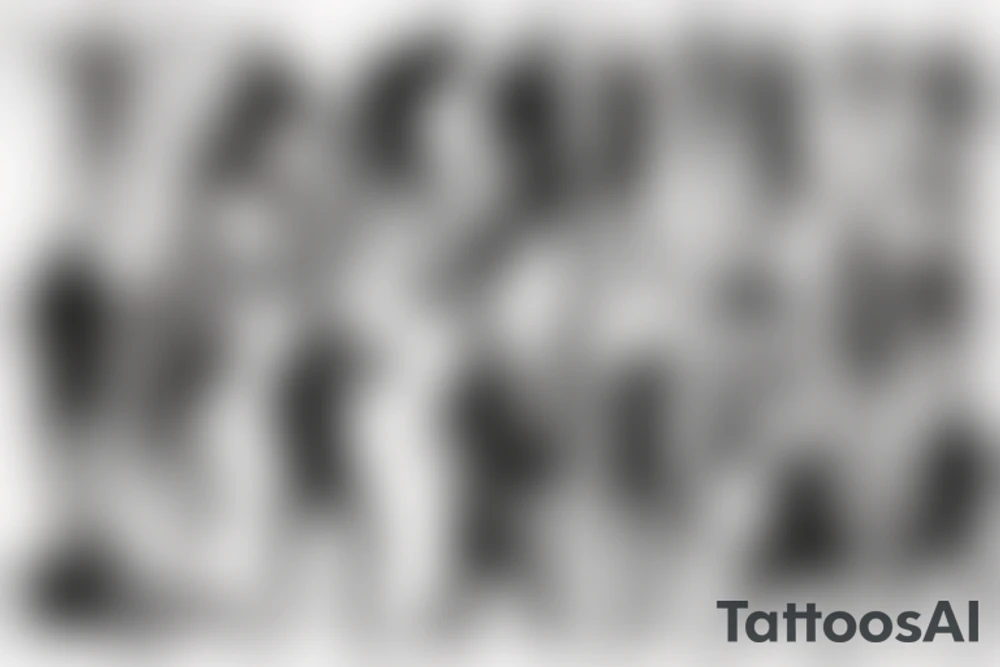 men silhouette with a representation of duality tattoo idea