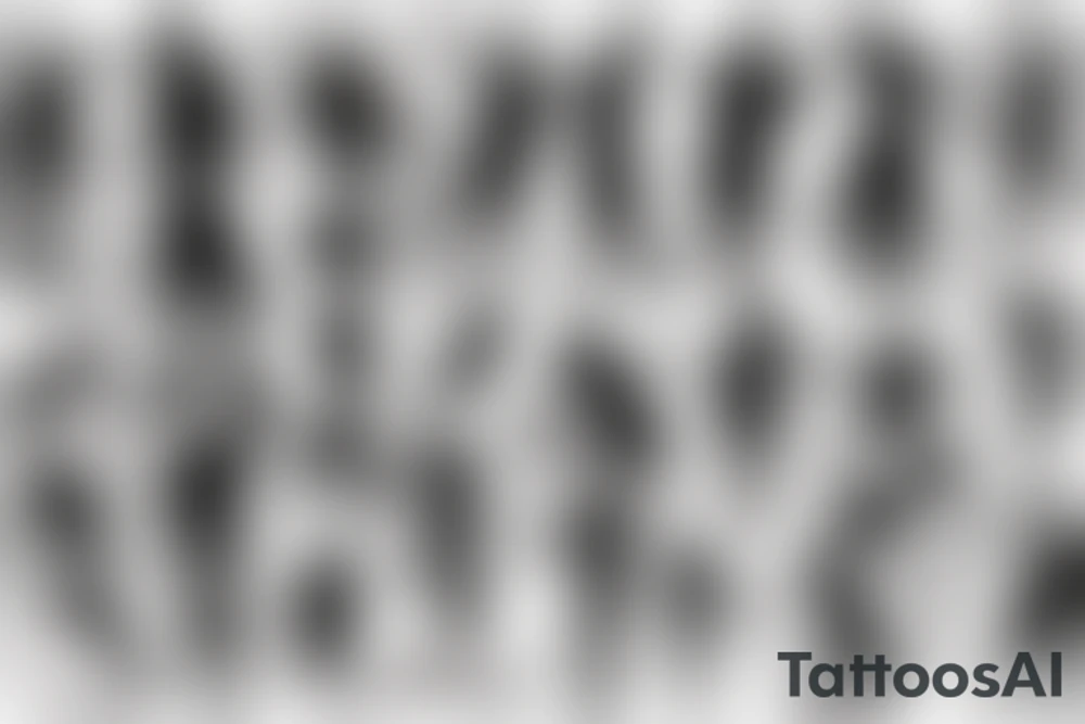 men silhouette with a representation of duality tattoo idea