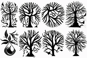Earth core, energy, tree tattoo idea