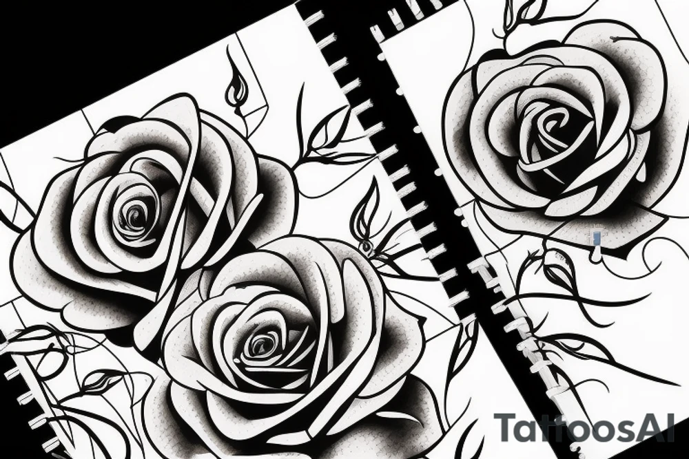 Rose hip tattoo idea