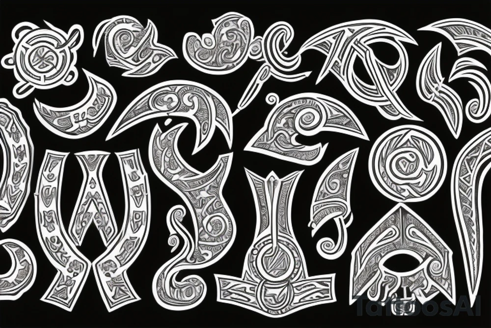 Slavic runes veles tattoo idea